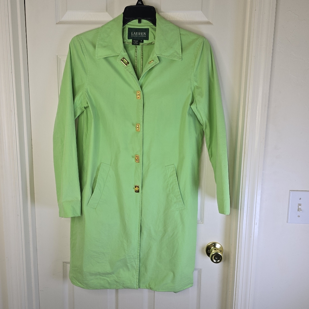 Green Lauren Ralph Lauren Women's 3/4 Length Coat Unlined L‎
